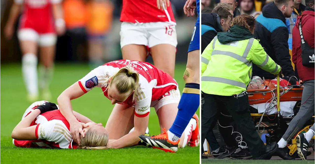 Fotboll: Frida Maanum kollapsade under cupfinalen mellan Arsenal och Chelsea