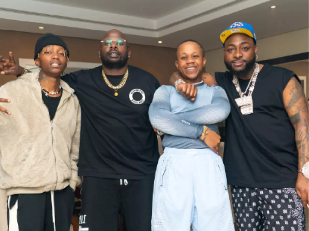 DJ Maphorisa hits the studio with Davido [photos]