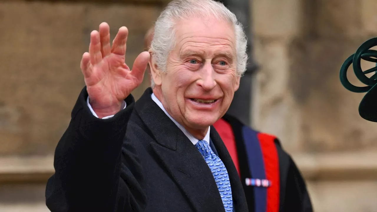 King Charles arrives for Easter Sunday service in first major public appearance since being diagnosed with...