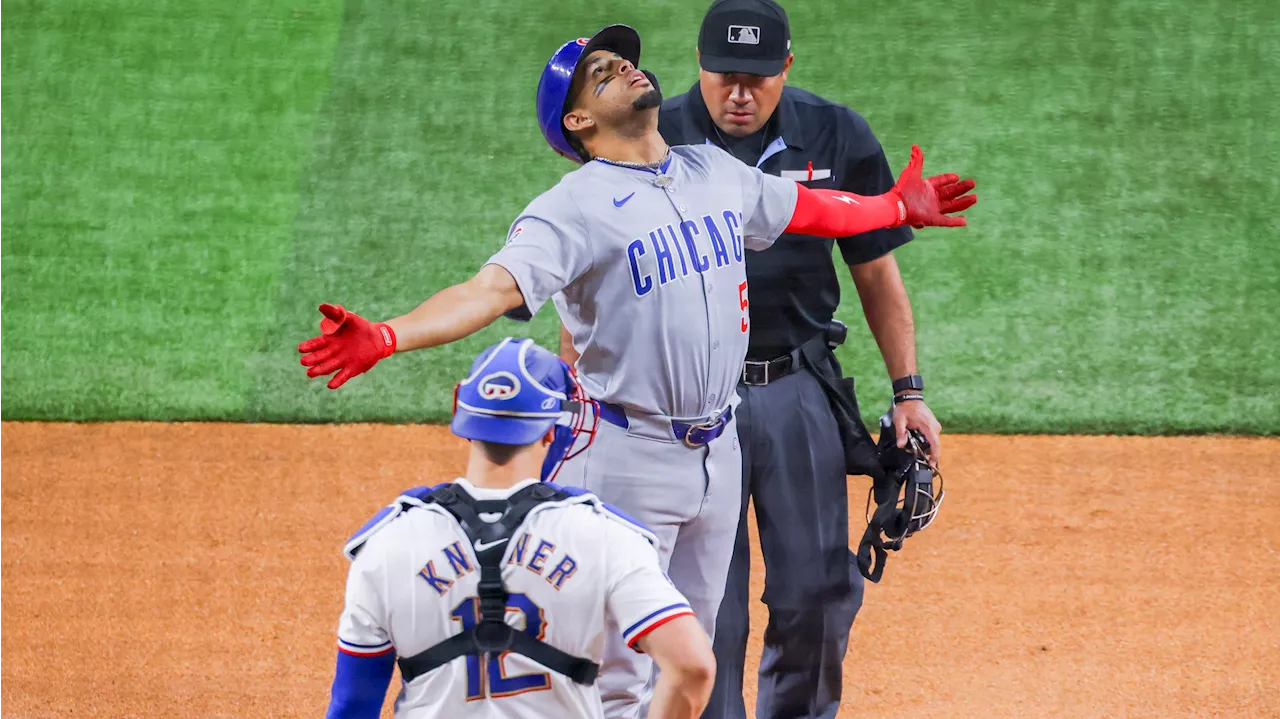 Happ's four hits, bases-loaded walk lead Cubs over Rangers