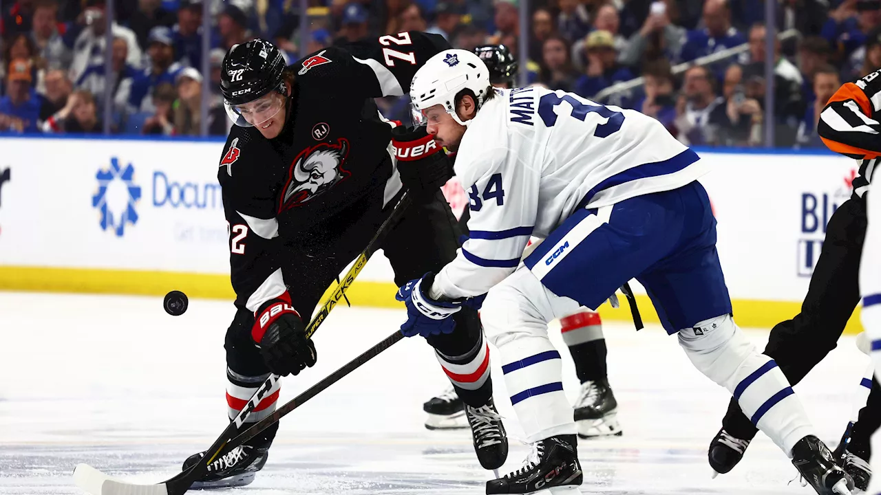 Matthews scores 60th, Samsonov stops 34 shots in Maple Leafs' victory over Sabres