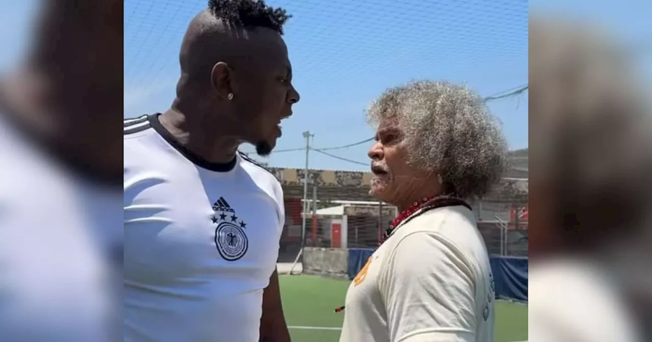 El Pibe Valderrama se “agarró” famoso actor e influencer Omar Murillo