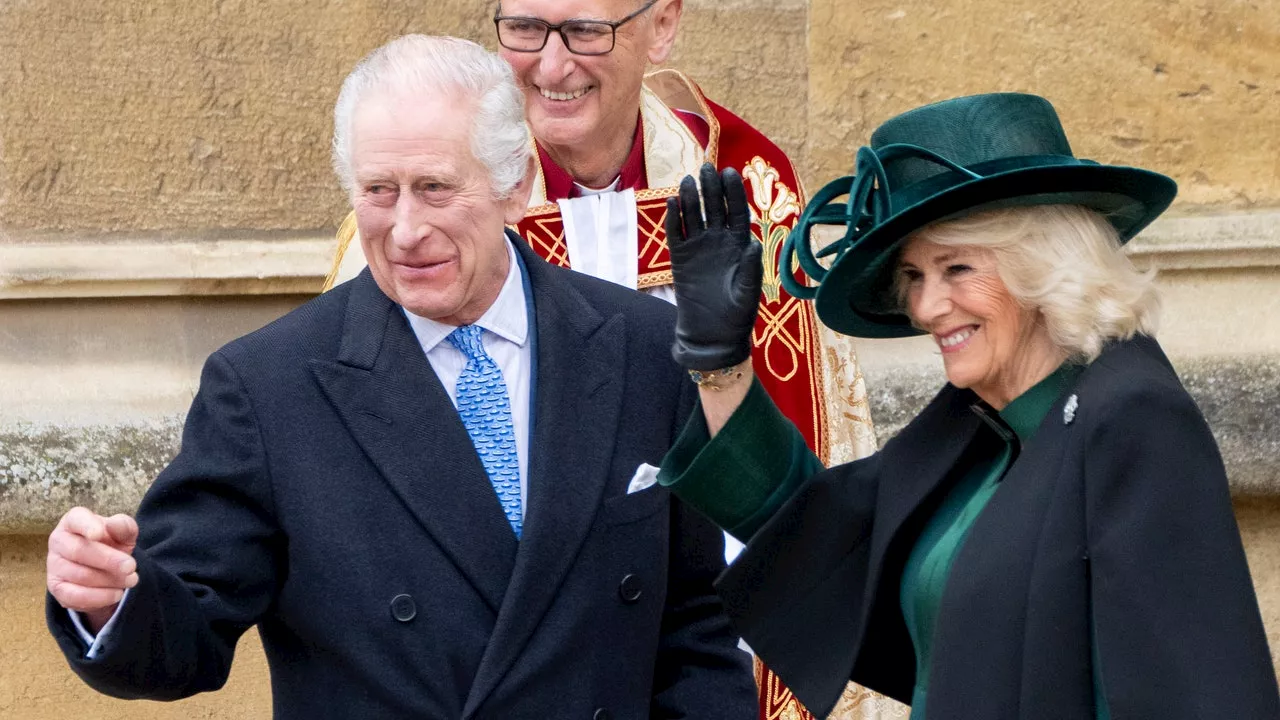 King Charles III and Queen Camilla Attend Easter Church Services Among Slimmed Royal Ranks