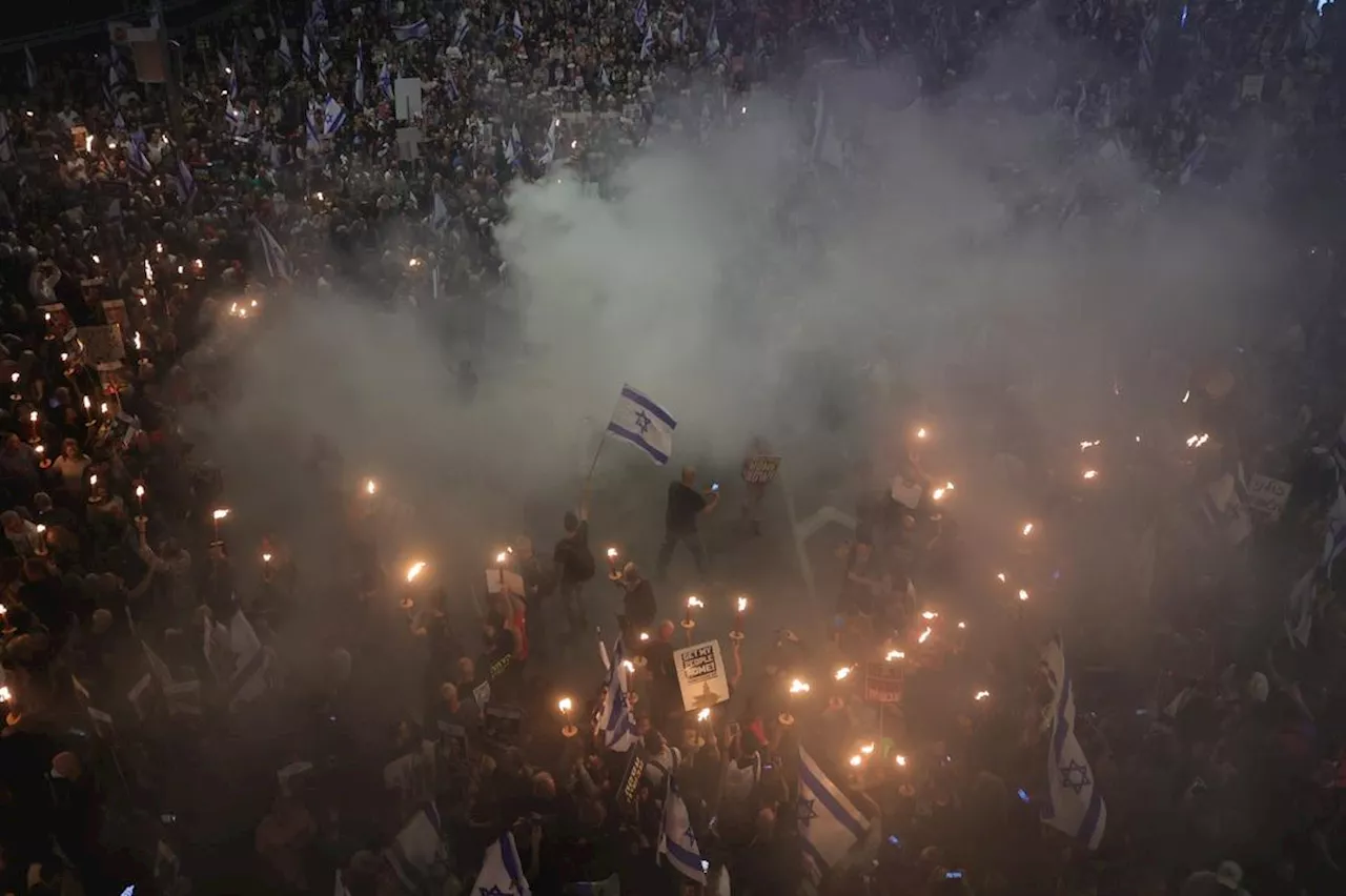 Tel Aviv: 16 pågrepet i protest mot Netanyahu