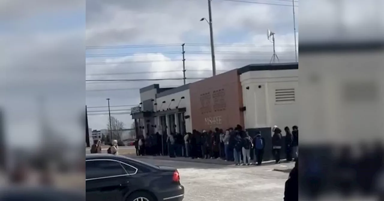 Viral video shows massive lineup of people looking for restaurant jobs near Toronto