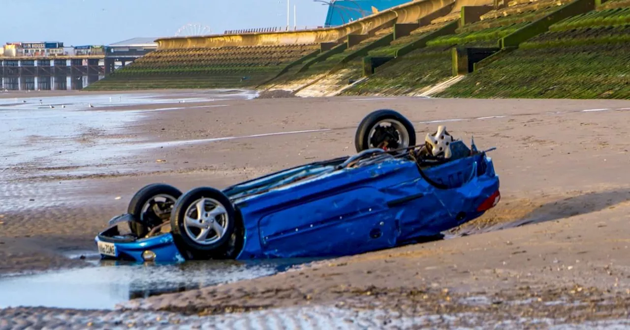 Drivers mocked after cars parked on famous beach destroyed by the sea