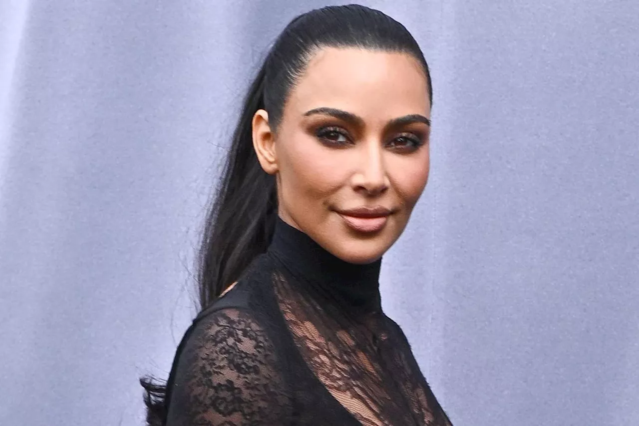 Kim Kardashian Has Morticia Addams Moment at Balenciaga Show During Paris Fashion Week