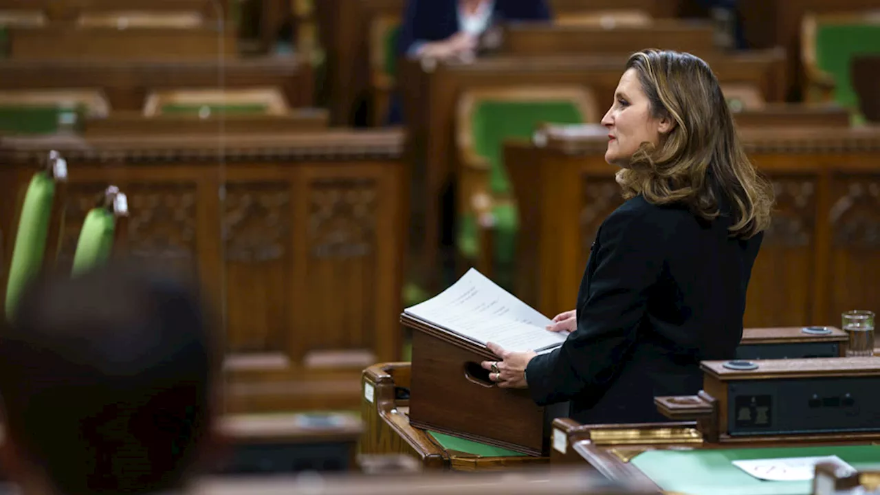 Finance Minister Chrystia Freeland to present Liberals' federal budget on April 16