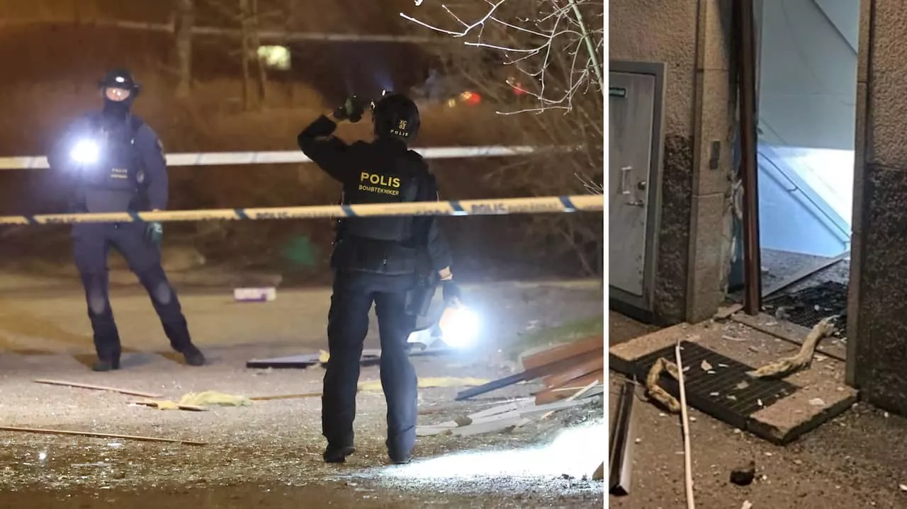 Fem skadade efter explosion i Fagersjö i södra Stockholm