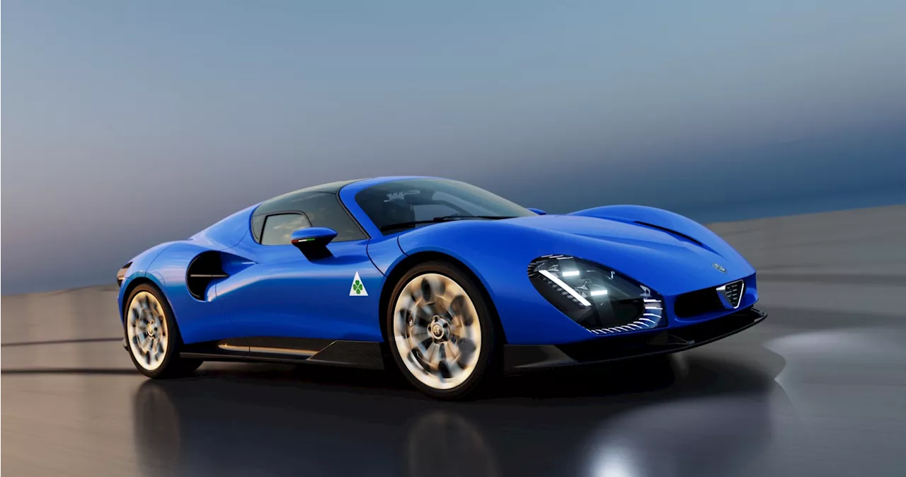 Nya Alfa Romeo 33 Stradale i blått. Flott.