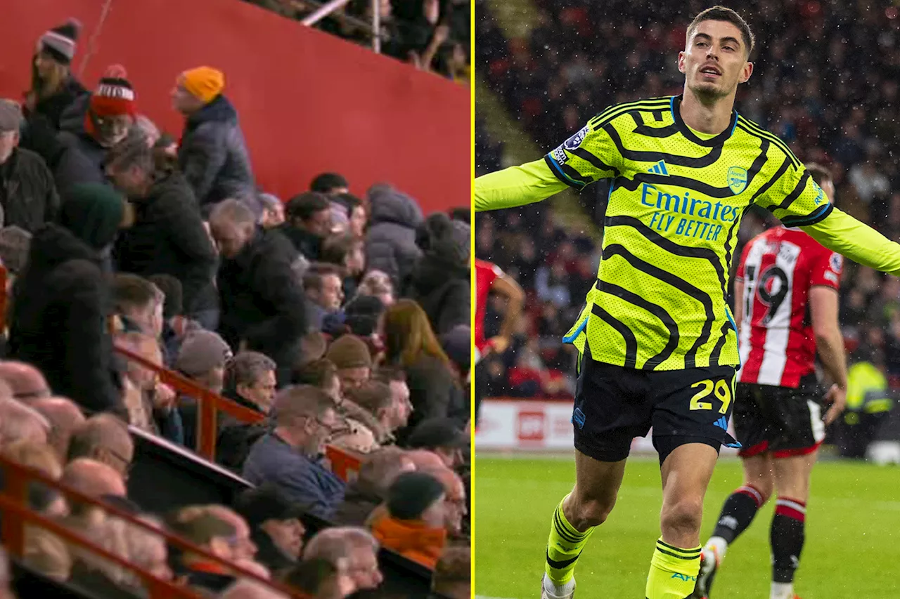 Sheffield United fans leave early as Arsenal thrash their team