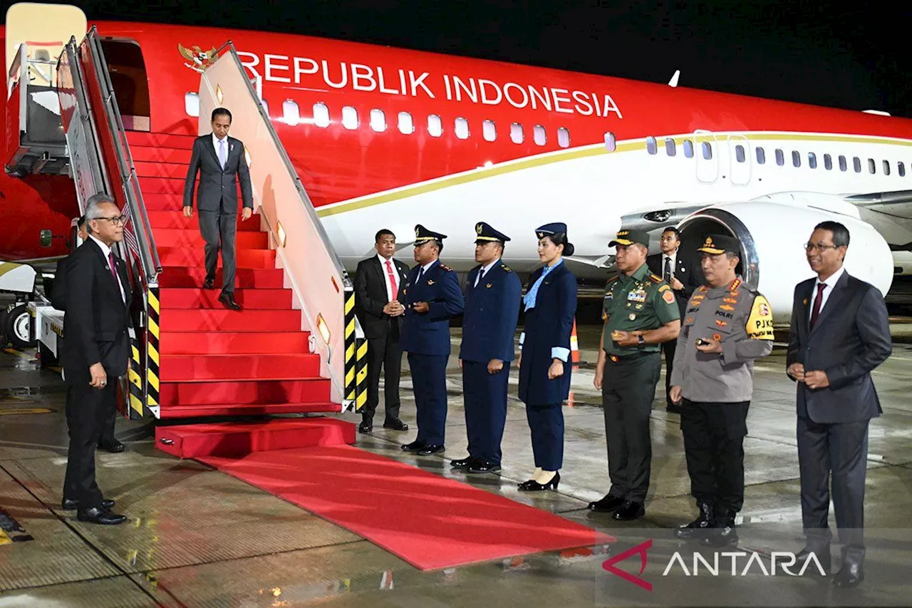 Presiden Jokowi tiba di Jakarta usai hadiri KTT Khusus ASEAN-Australia