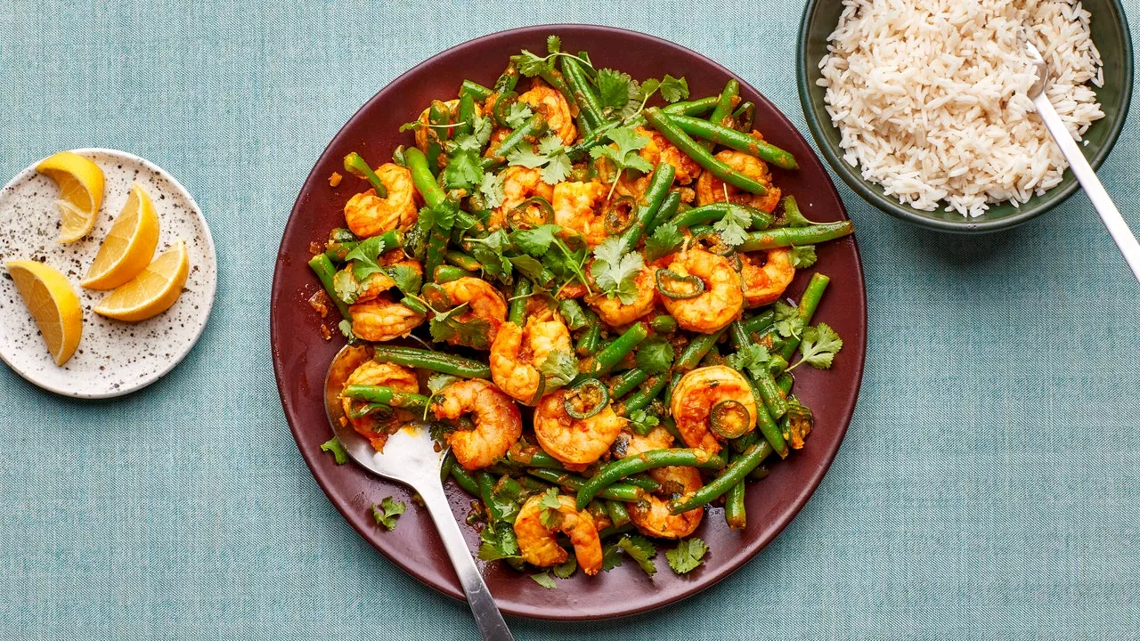 Bangladeshi Shrimp and Green Bean Stir-Fry