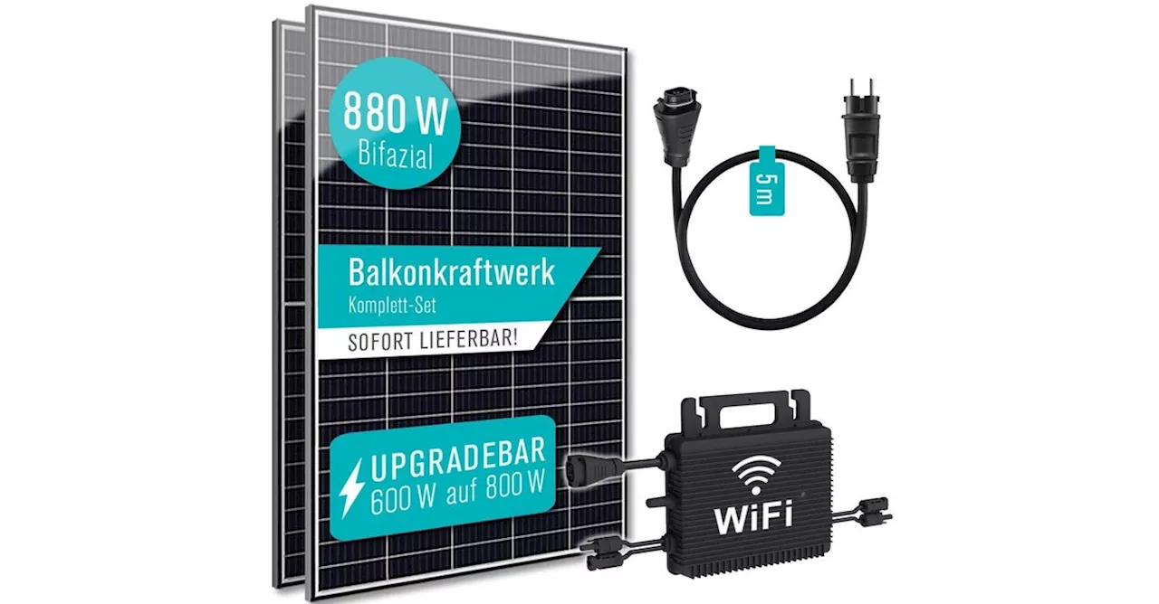 Amazon verkauft besonderes Balkonkraftwerk mit 880 Watt und Upgrade-Funktion zum Sparpreis