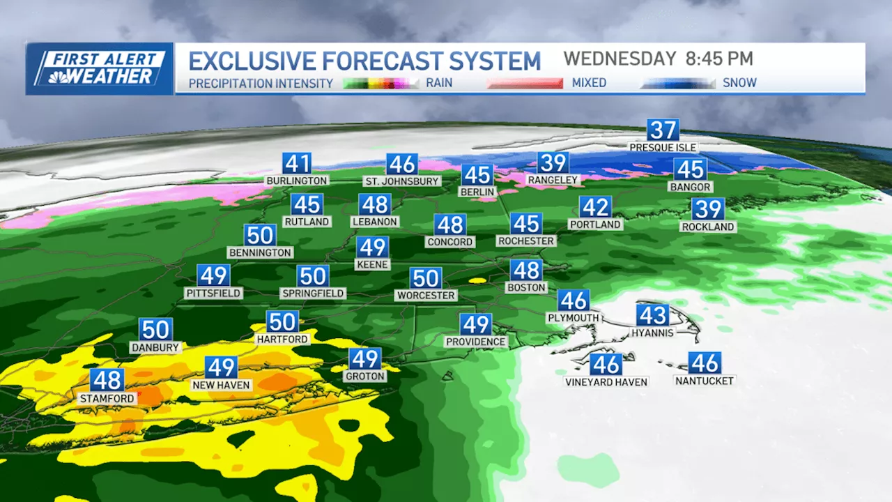 Flooding Rainfall and Gusty Winds Expected in New England