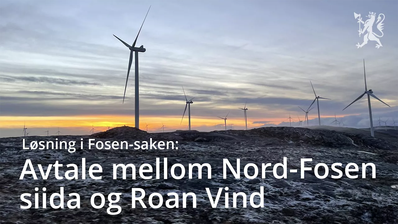 Avtale mellom Nord-Fosen siida og Roan Vind