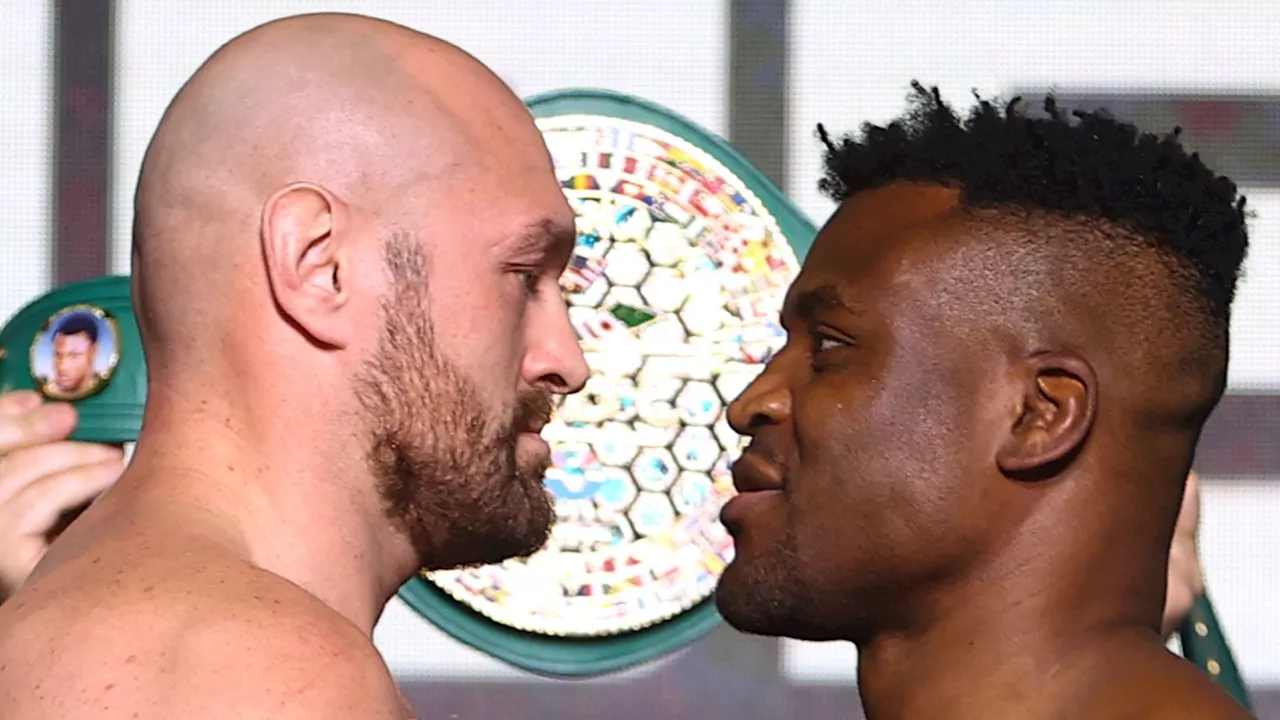 Joshua vs Ngannou: Tyson Fury confronts Francis Ngannou about 'coward' claim after arriving in Saudi Arabia