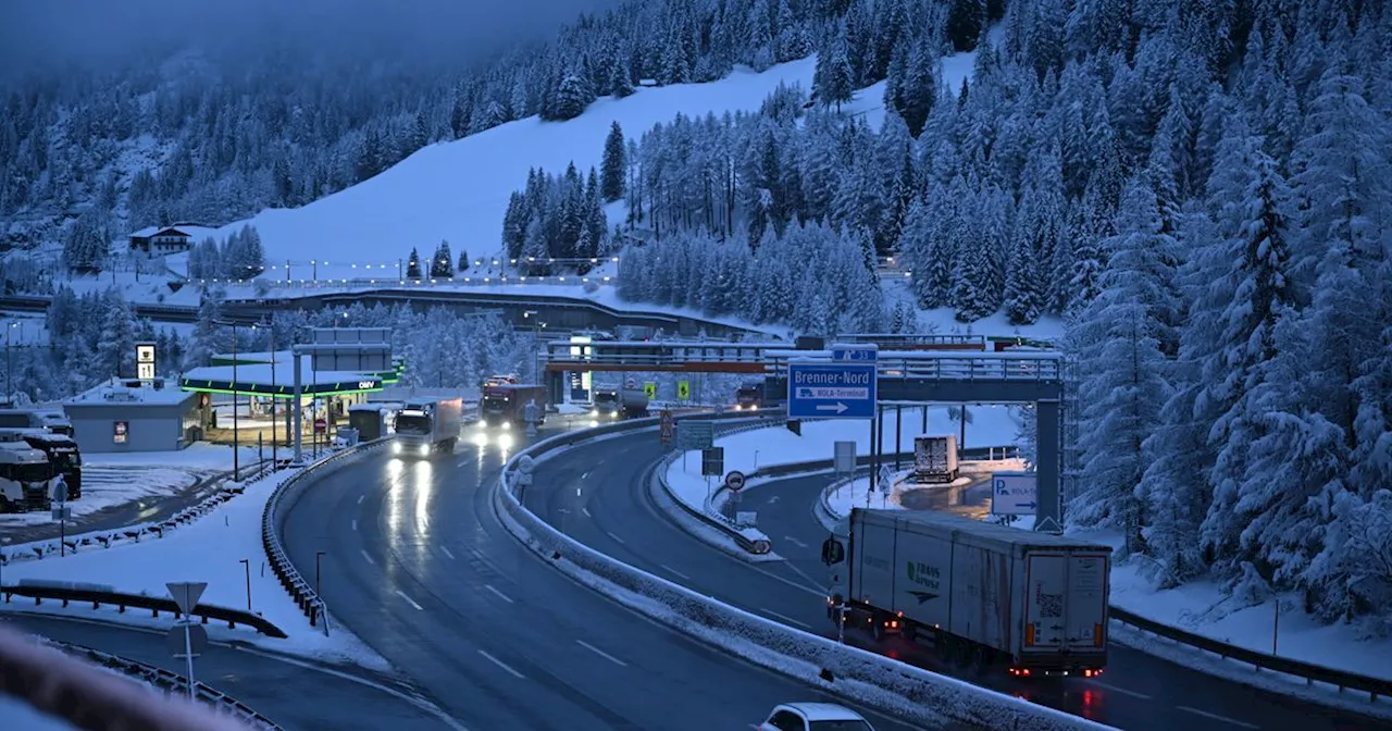 Schneefälle führten zu keinen Behinderungen am Brenner, große Lawinengefahr in Teilen Tirols