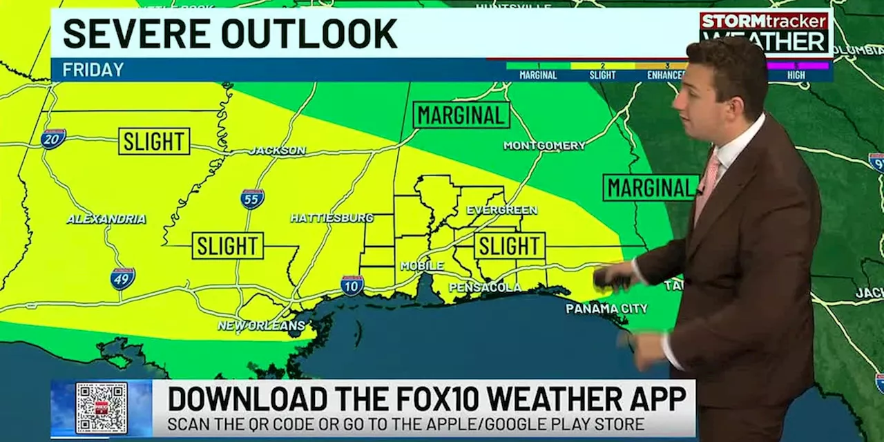 Calm weather Thursday to give way to storms Friday