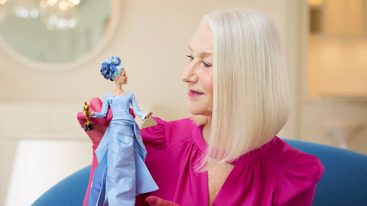 Dame Helen Mirren is officially in her Barbie-girl era and she's got the doll to prove it