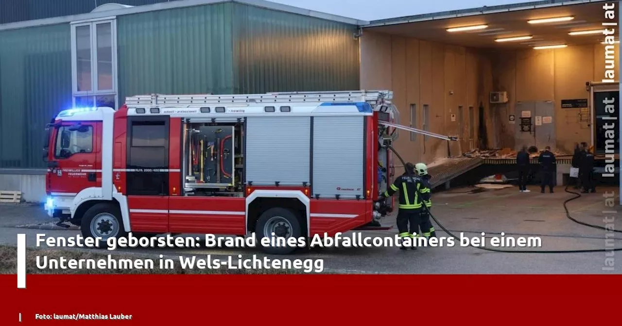 Brand in Wels-Lichtenegg: Feuerwehr verhindert größeren Schaden