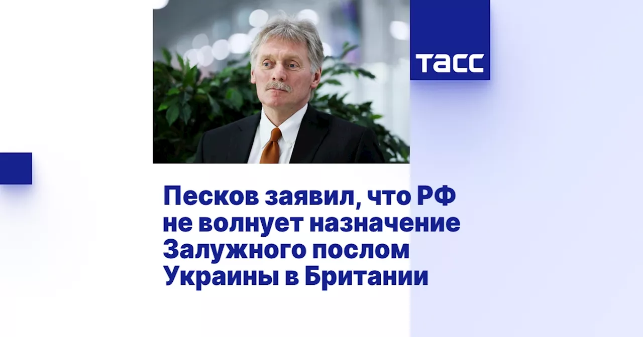 Песков заявил, что РФ не волнует назначение Залужного послом Украины в Британии