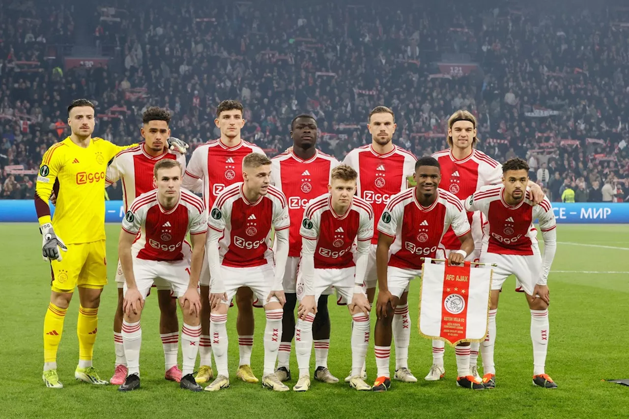 Ajax speelt gelijk tegen Aston Villa in Europa League