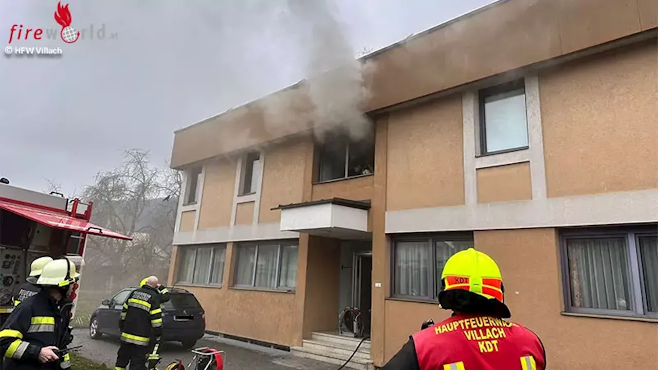 Ktn: Zwei Rauchgasverletzte bei brennendem Kinderzimmer in Wohngebäude in Villach