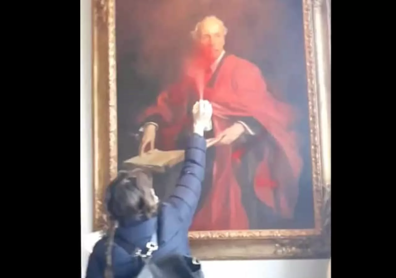 Anti-Israel Group Defaces, Slashes Lord Balfour Portrait at University of Cambridge