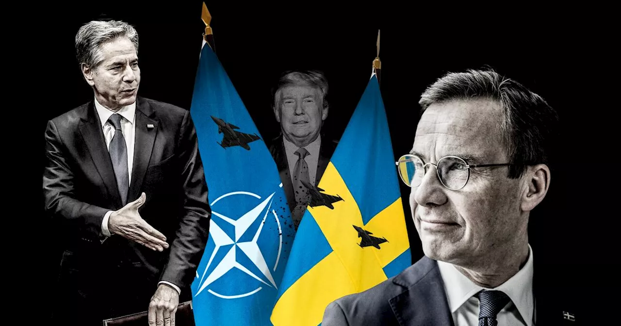 Ulf Kristersson deponerar svenska anslutningsdokumentet till Nato i USA