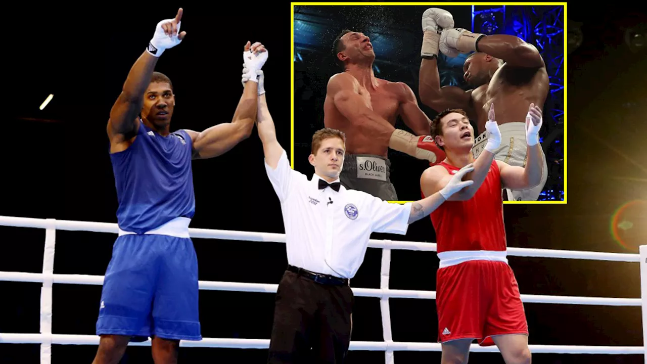 Anthony Joshua’s greatest moments from ‘decapitating’ Wladimir Klitschko to dropping Zhilei Zhang at Londo...