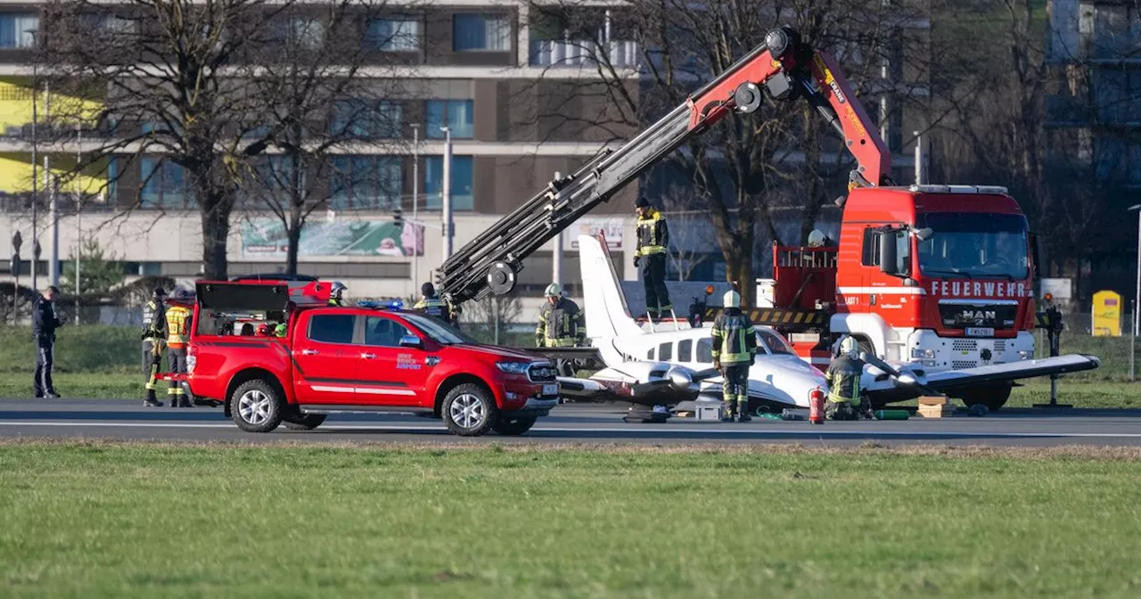 Sportflugzeug bei Bruchlandung am Innsbrucker Flughafen beschädigt