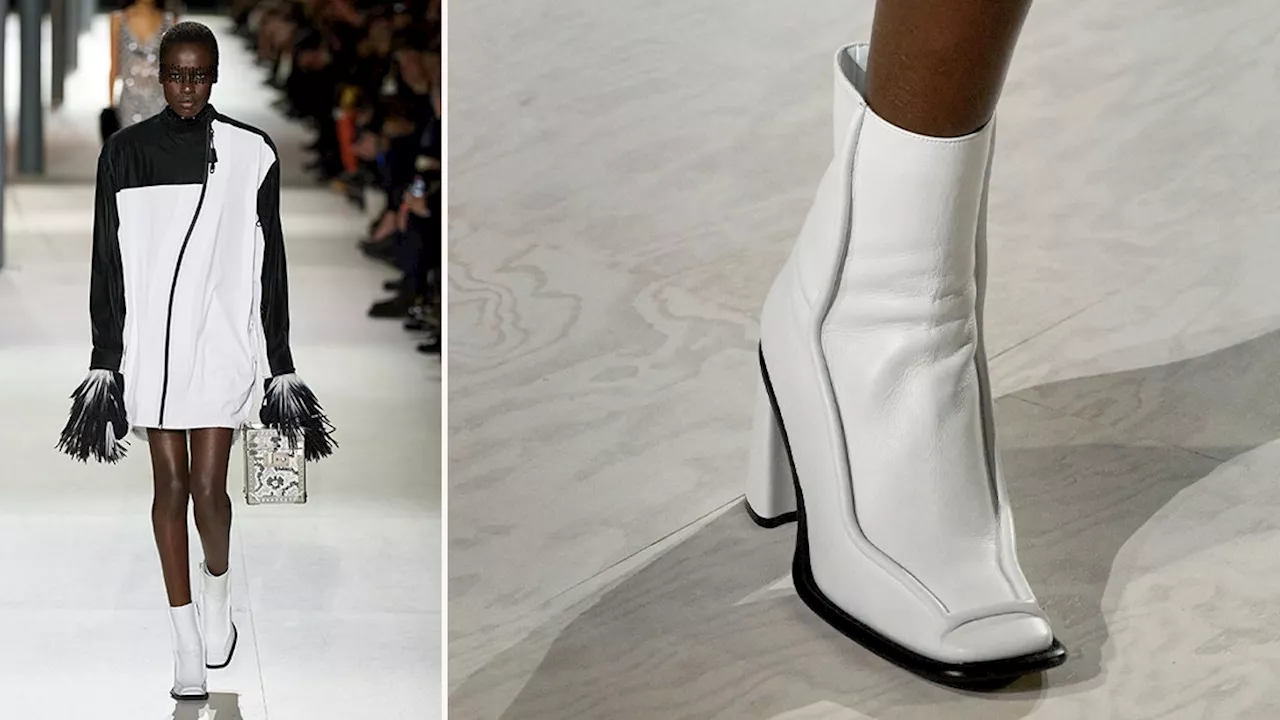 Cómo llevar botines blancos con vestidos, según la pasarela Louis Vuitton Otoño-Invierno 2024