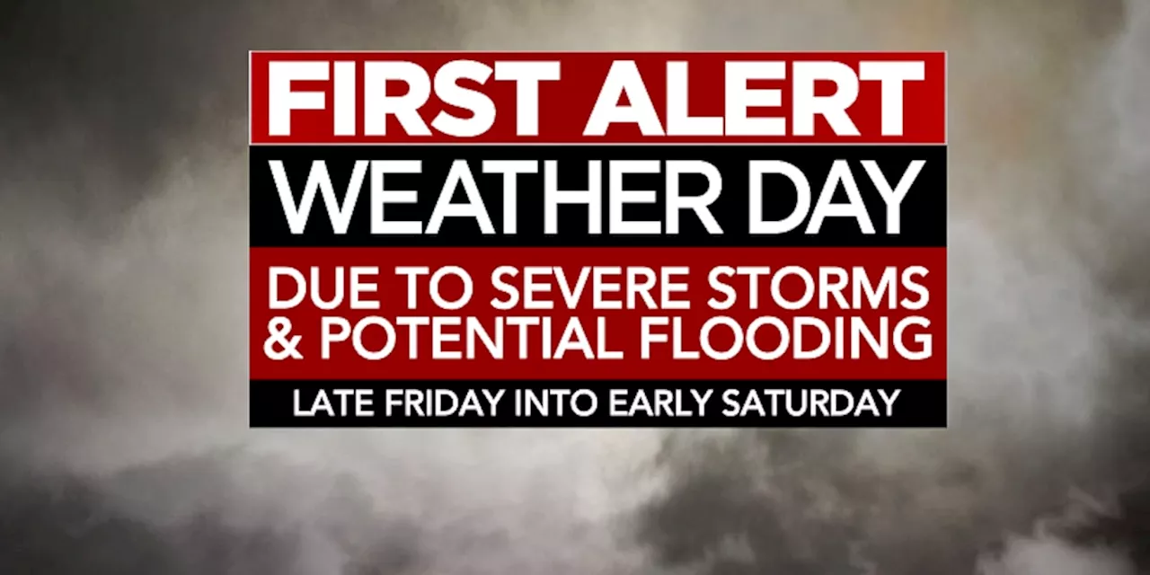 FIRST ALERT: Impactful system brings rain/storms Friday into Saturday