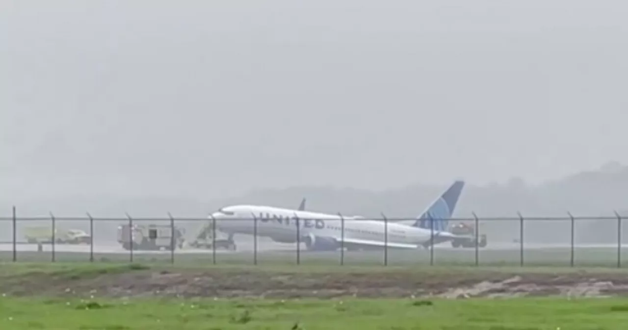 United Boeing 737 Max 8 jet slides off Houston airport runway