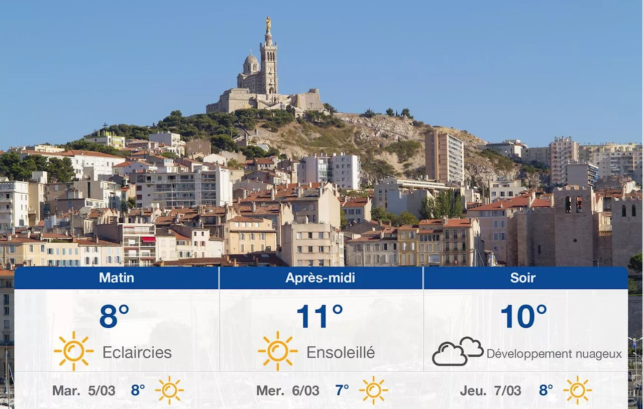 Météo Marseille: prévisions du lundi 4 mars 2024