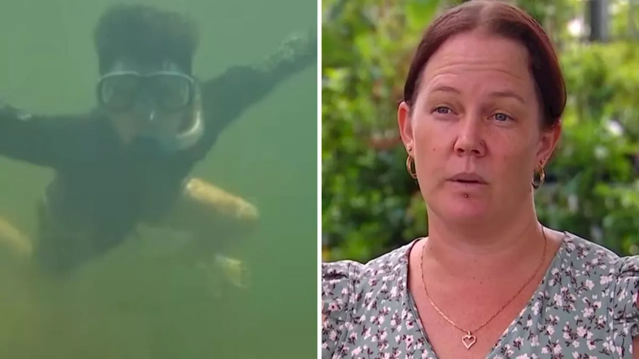 Queensland mum reveals show she unwittingly filmed crocodile at Rollingstone Creek, near Townsville