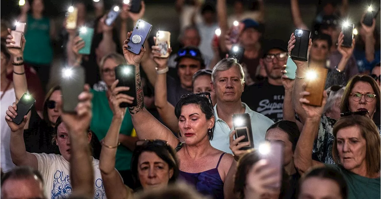 'Outpouring of emotion': Ballarat community hold vigil after man charged with Samantha Murphy's murder