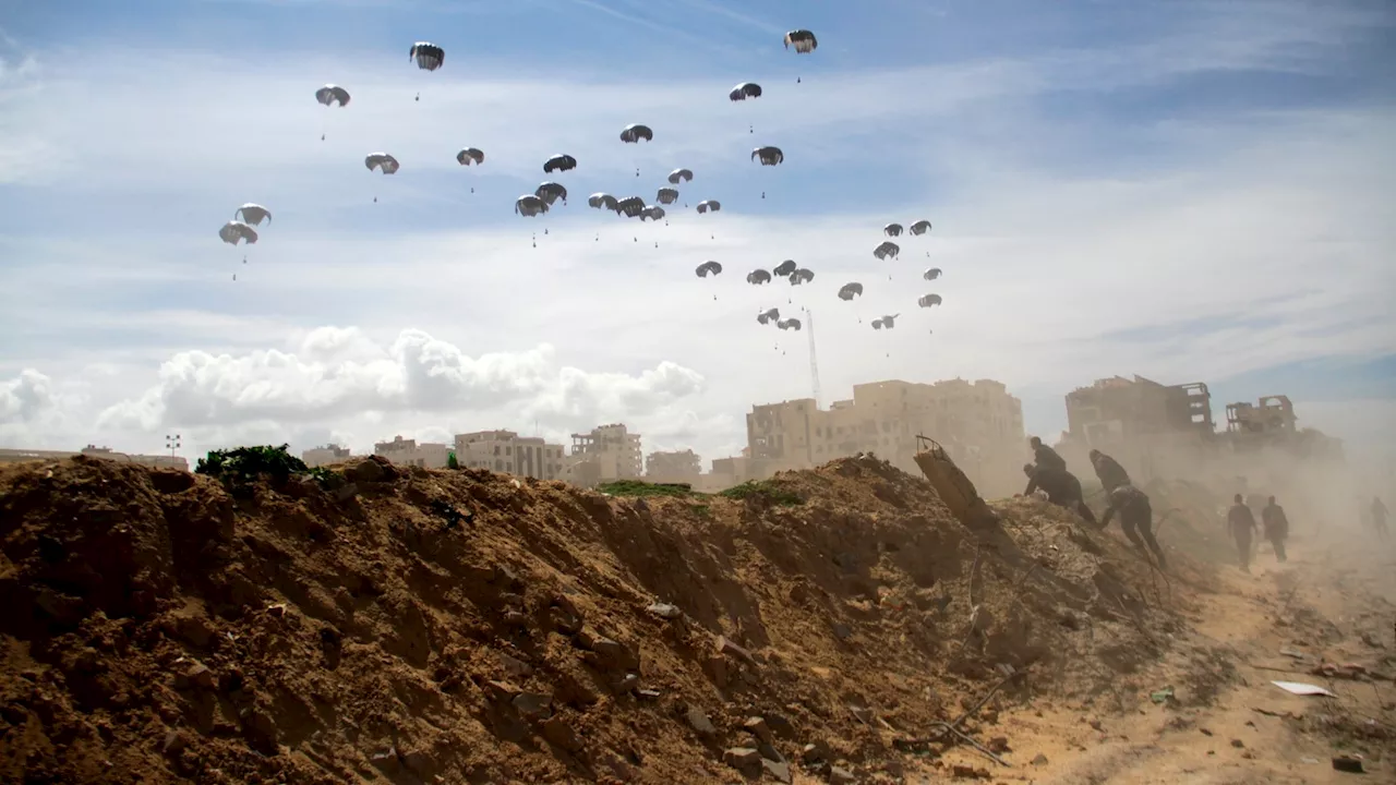 US airdrops meals, water into northern Gaza where aid has been limited