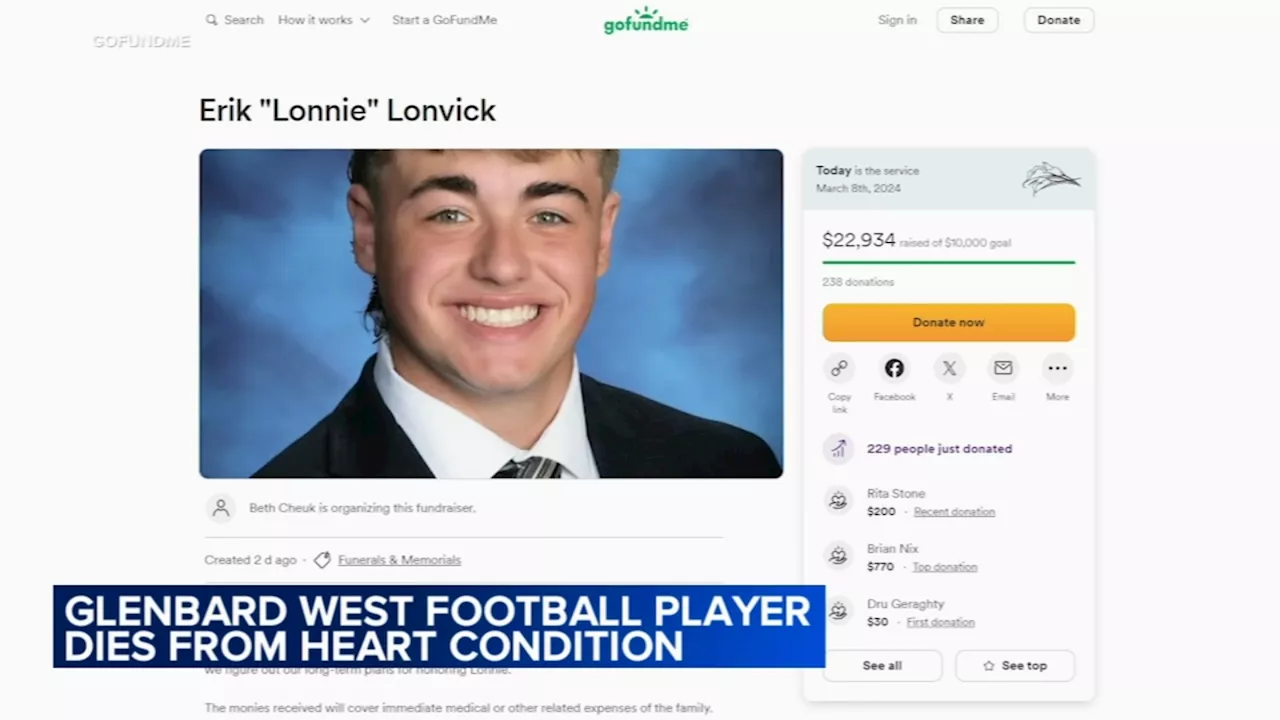 Glenbard West High School football player dies from heart condition