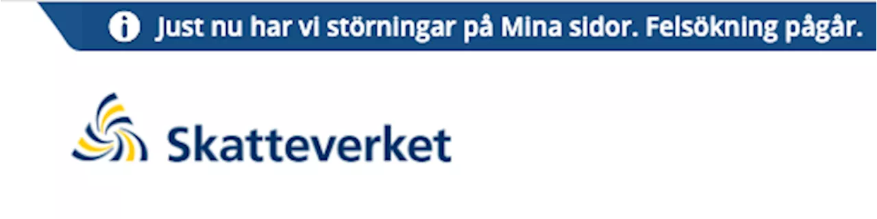 Störningar hos Skatteverket