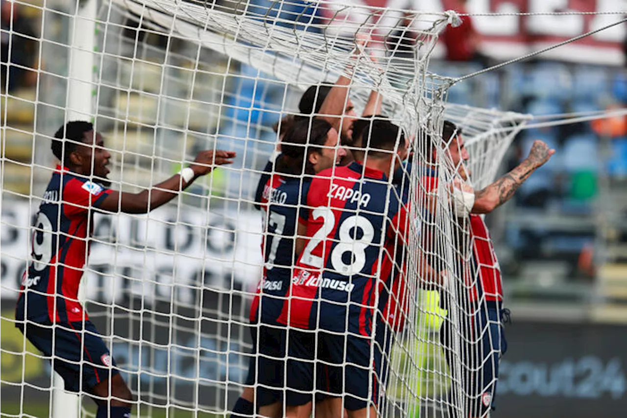 Serie A: Cagliari batte Salernitana 4-2, Sassuolo-Frosinone 1-0