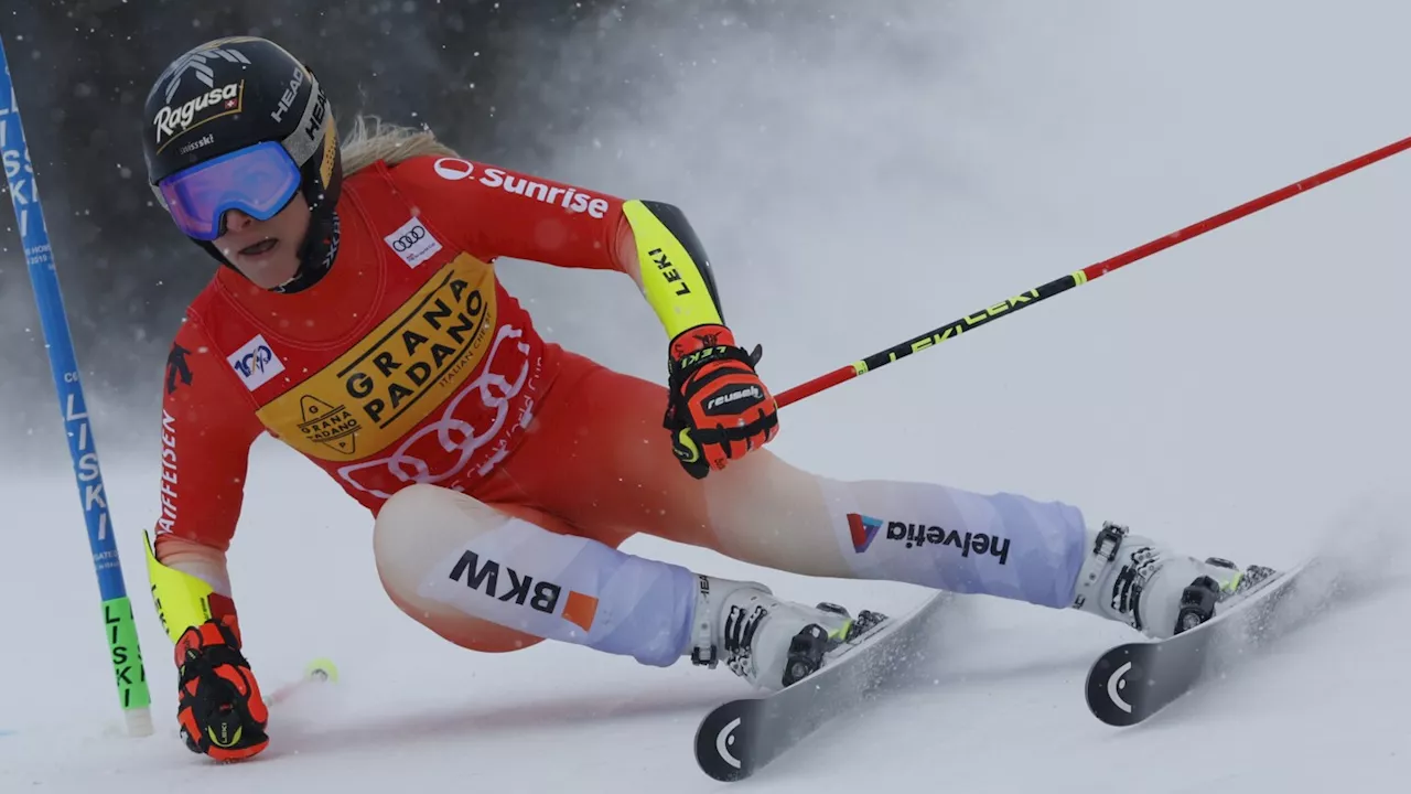 Swiss skier Gut-Behrami closes in on GS season title. Olympic champion Hector leads penultimate race