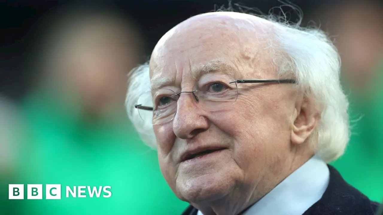 Michael D Higgins: Irish president back home after hospital stay