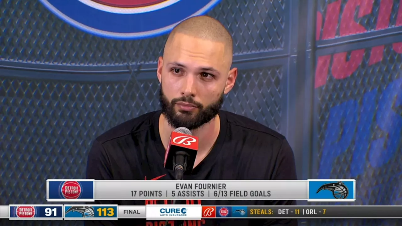 Joueur le plus âgé des Pistons, Evan Fournier se plait dans son nouveau rôle de vétéran