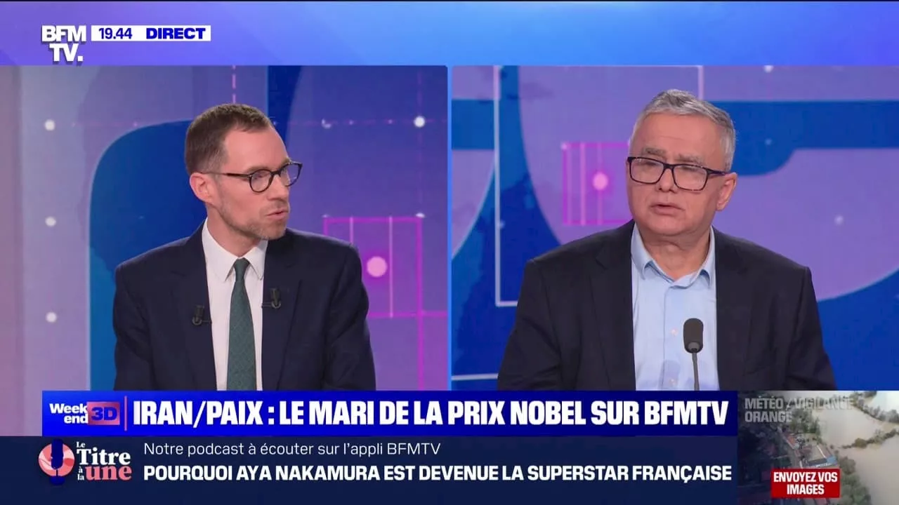 Iran/Paix : le mari de la prix Nobel sur BFMTV