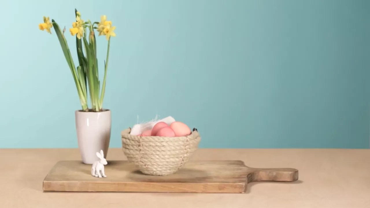 Ostern 2024: So einfach gelingt dieses bezaubernde DIY-Osternest aus Kordel