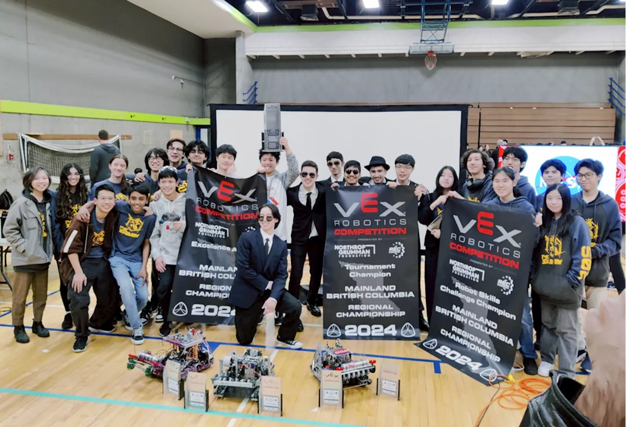 Record number of Burnaby teams qualify for VEX robotics worlds in Texas