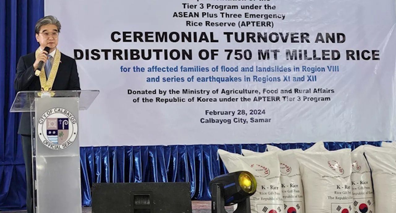 South Korea ships rice to disaster-afflicted regions in Visayas, Mindanao