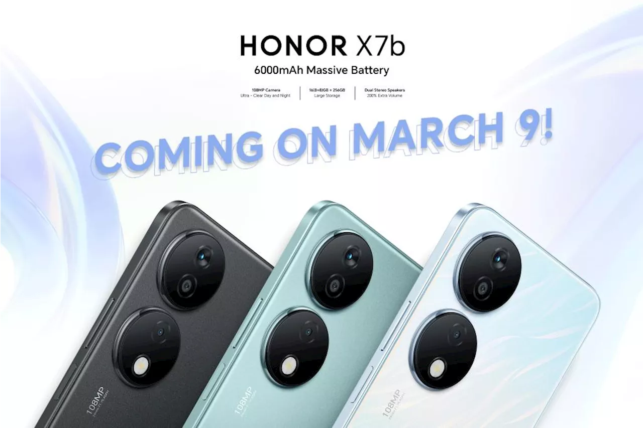 The lightest smartphone with massive 6000mAh battery HONOR X7b is coming to PHL on March 9